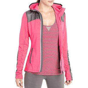 Lole Pink Jolt Fleece Hooded Zip Up Jacket Large